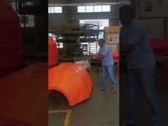 黄色/オレンジ 円筒形 HDPEパイプ フローター