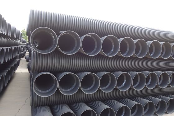 高張力強度でカスタマイズされた厚さ HDPE 双壁波紋管
